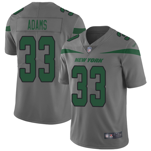 New York Jets Limited Gray Youth Jamal Adams Jersey NFL Football #33 Inverted Legend